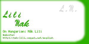 lili mak business card
